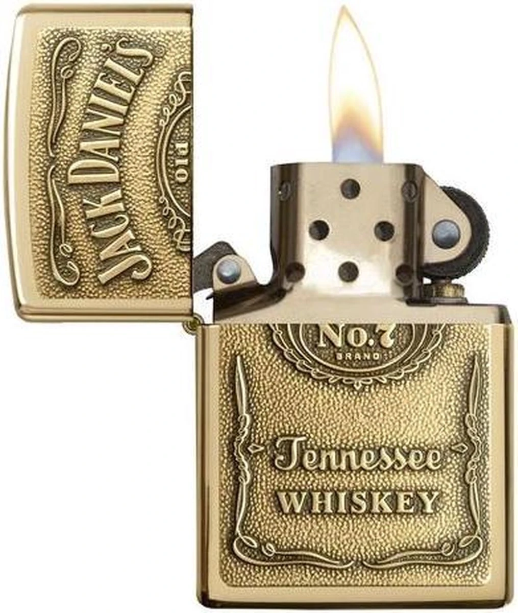 Aansteker Zippo Jack Daniel's Label Brass Emblem - Image 3