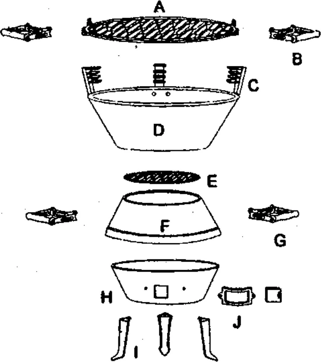 Potkachel Houtskoolbarbecue - 35 Cm - Gietijzer - Image 4