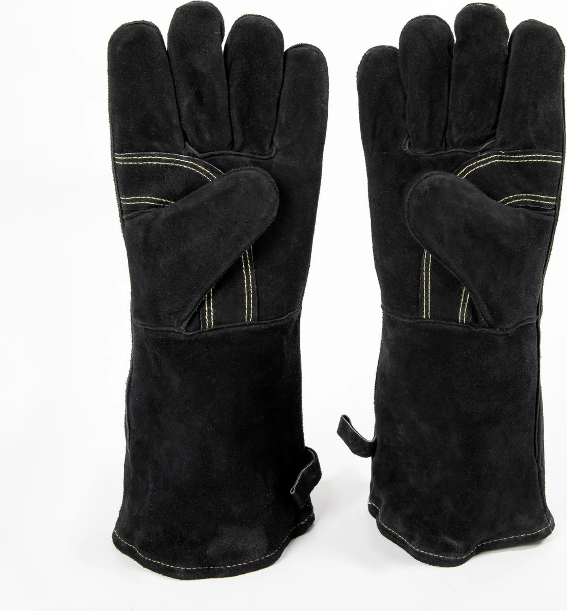 Barbecue Handschoen Zwart - BBQ Ovenwanten – Hittebestendige Handschoenen - Ovenhandschoenen - Grill & Oven Want – Koken Accessoires - Vuurkorf En Openhaard - Barbeque Keukenaccessoires - Koken - Vaderdag Cadeau Vader - Image 3