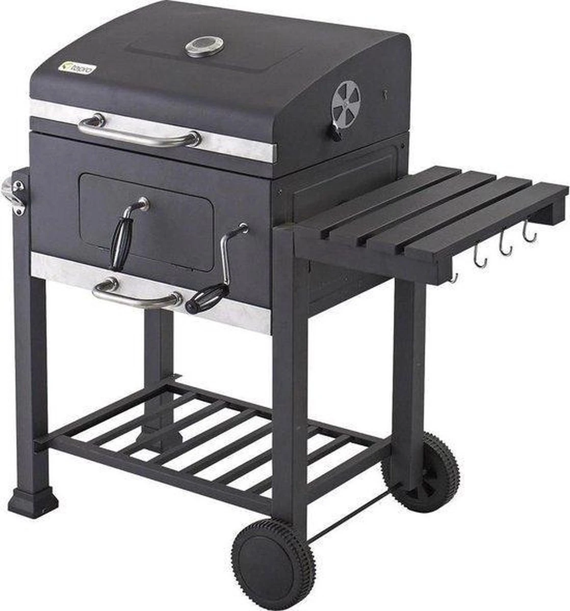 Tepro Toronto Click Barbecue Bbq Houtskool - Grilloppervlak (LxB) 56 X 42 Cm - Met Thermometer In De Deksel - RVS - Houtskoolbarbecue