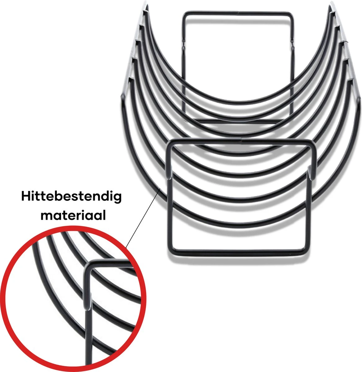 PROKING Sparerib Barbecue Rek – BBQ Accessoires – Inclusief Sparerib Recept – Anti-aanbak Lag – 35 X 19.5 X 11.5 CM - Image 3
