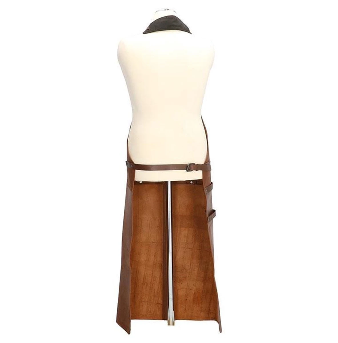 Old West BBQ Schort Barbecue Schort Leer - Cognac Bruin - Image 5