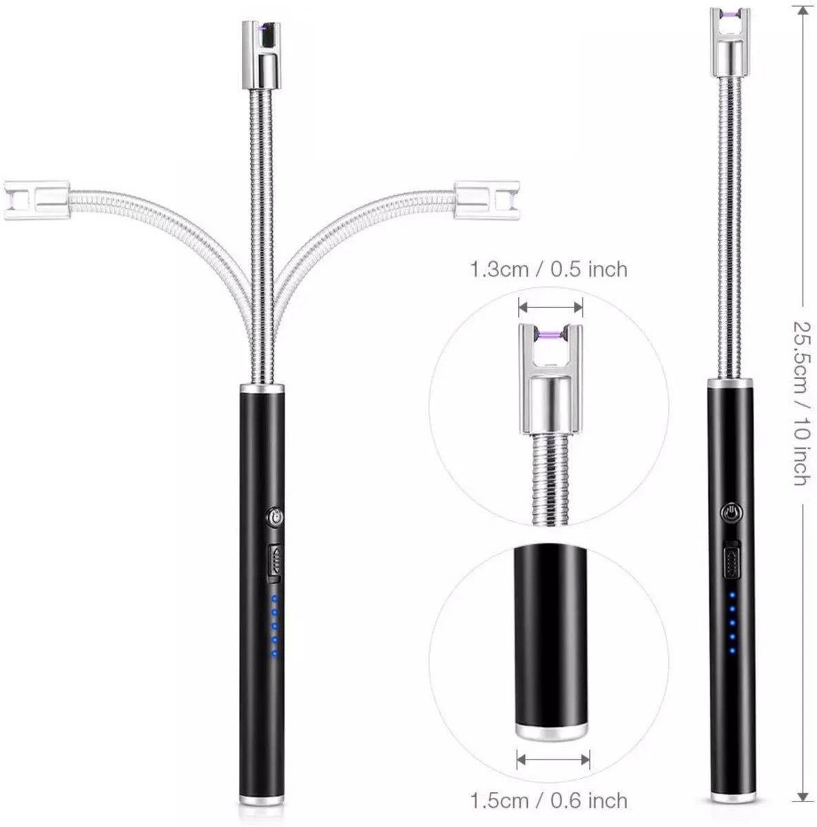 Merkloos BBQ Aansteker Oplaadbaar Met Usb Kabel - Elektrische Keuken Aansteker - Flexibele Aansteker - Zwart - Image 5