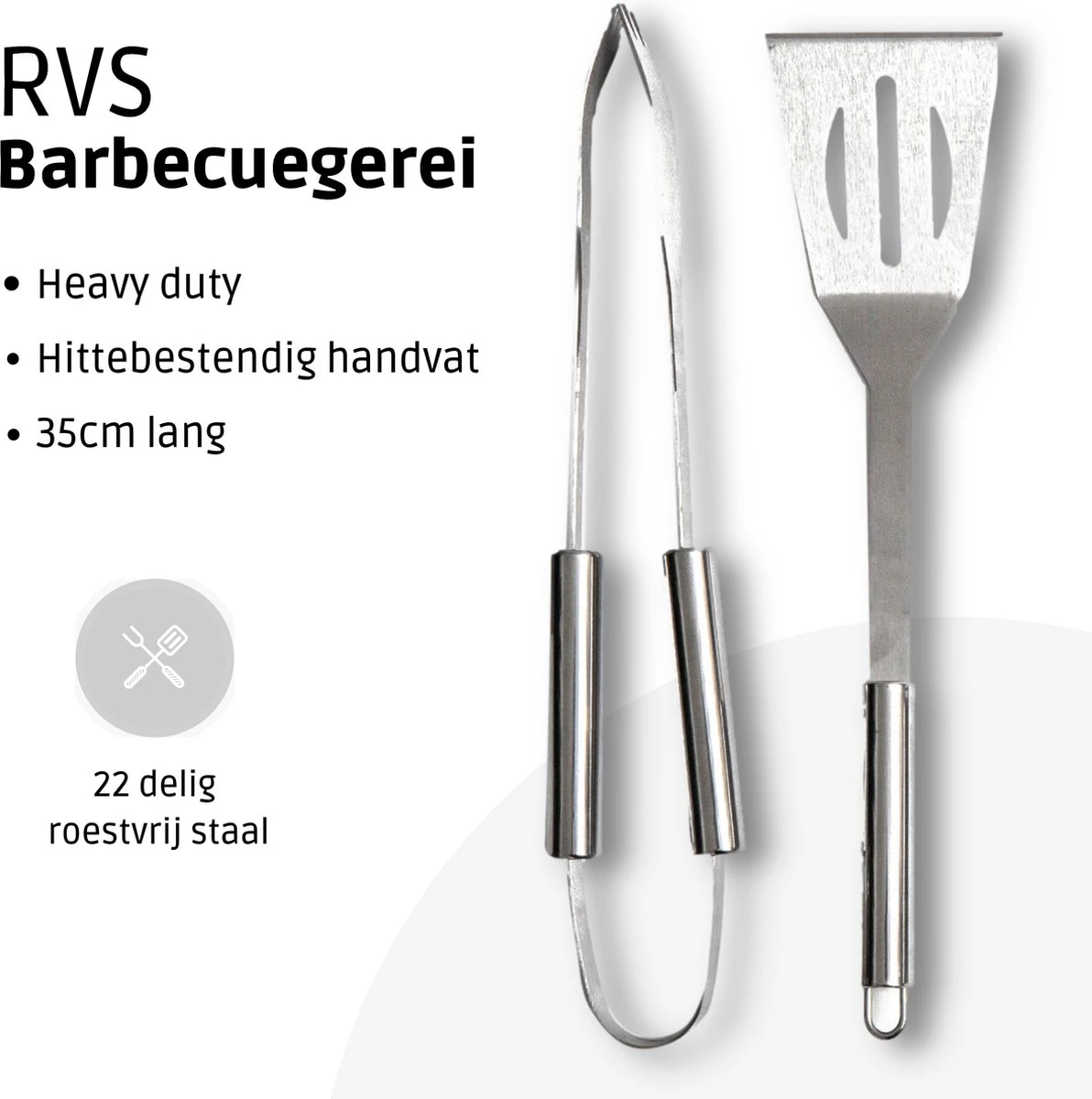 Bbq Accesoires – Bbq Gereedschap – Bbq Set – 22 Delig – RVS - Image 10