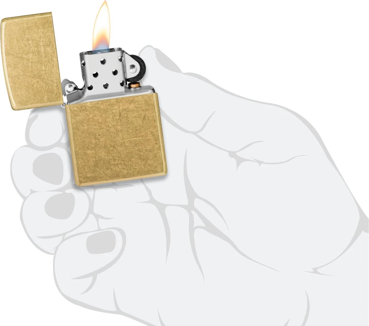 Aansteker Zippo Street Brass - Image 3