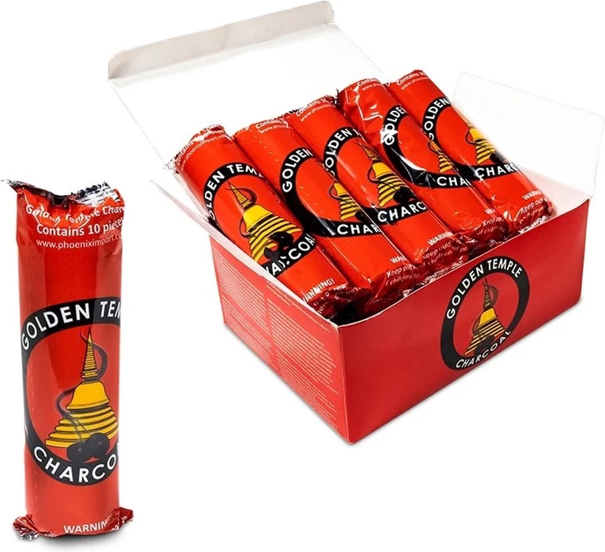 Houtskool Tabletten - Golden Temple - 3.3cm - 100 Stuks - Image 3