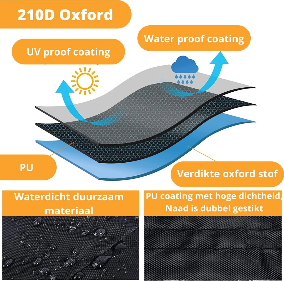 Waterdichte BBQ Hoes - Premium 170x61x117 Cm Barbecue Beschermhoes - Cover - Image 3