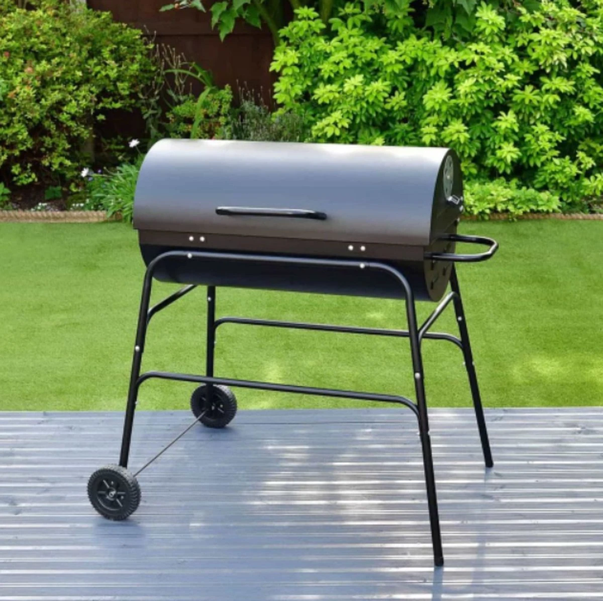 BBQ XL Houtskoolbarbecue - Cilindervorm - Grilloppervlak (LxB) 71 X 35 Cm - Zwart - Image 6