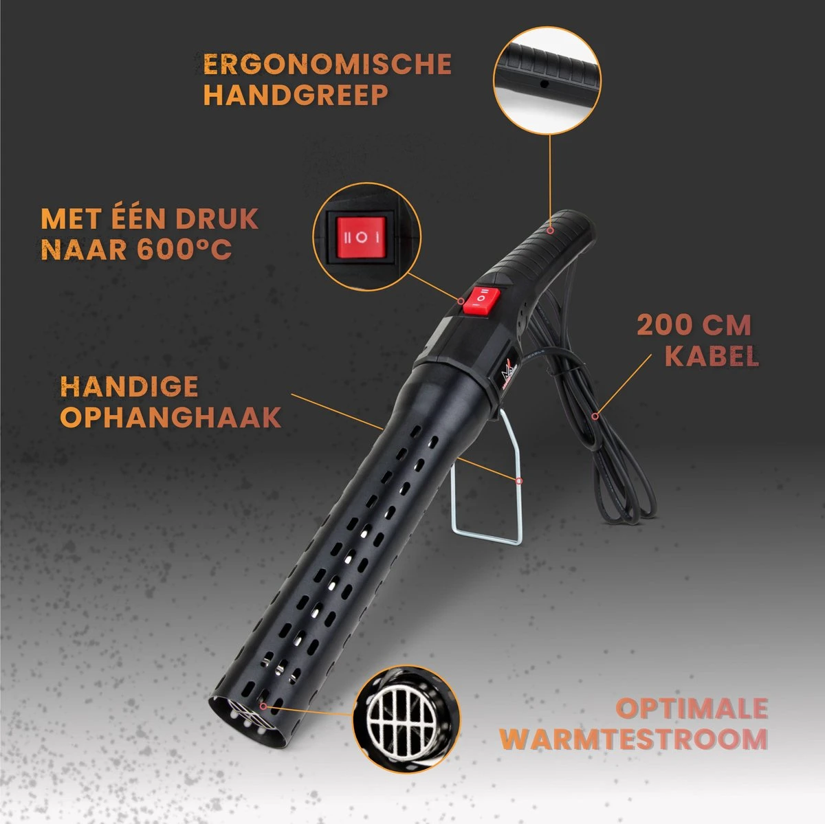Master Knives BBQ Aansteker Electrisch - BBQ Accesoires - Zwarte BBQ Starter - Looftlighter - Image 2