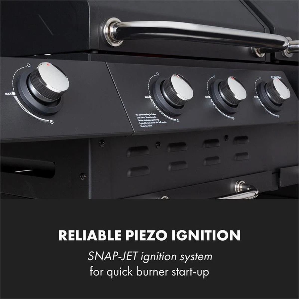 Klarstein Kingsville Double Barbecue - Houtskool- En Gasbarbecue - Smoker BBQ - Inclusief Deksels En Thermometer - Met 2 Roosters - Zwart - Image 5