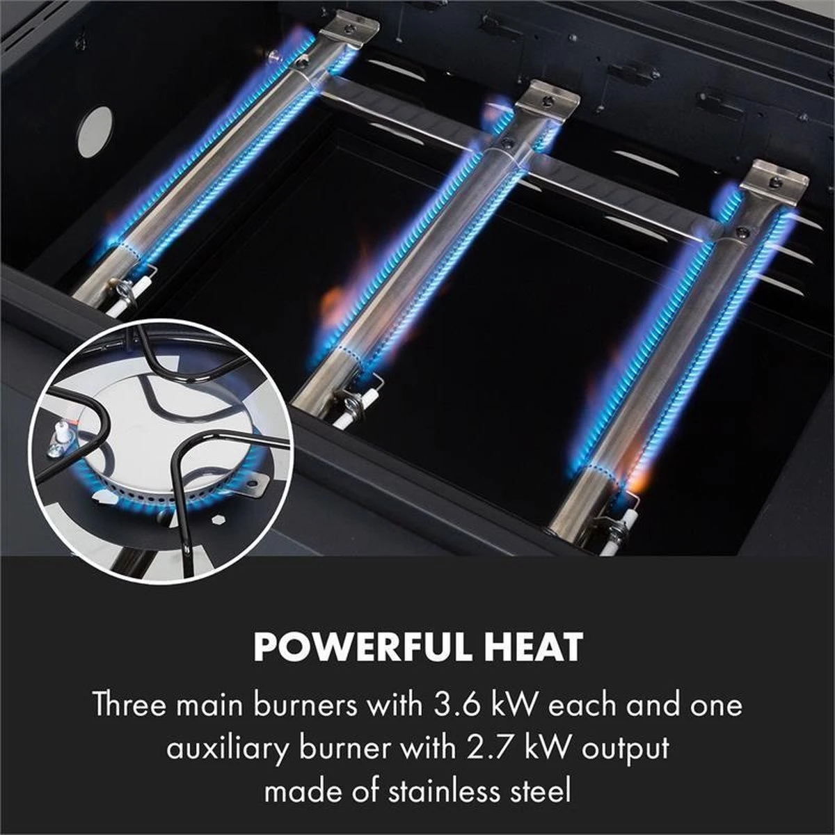 Klarstein Kingsville Double Barbecue - Houtskool- En Gasbarbecue - Smoker BBQ - Inclusief Deksels En Thermometer - Met 2 Roosters - Zwart - Image 10