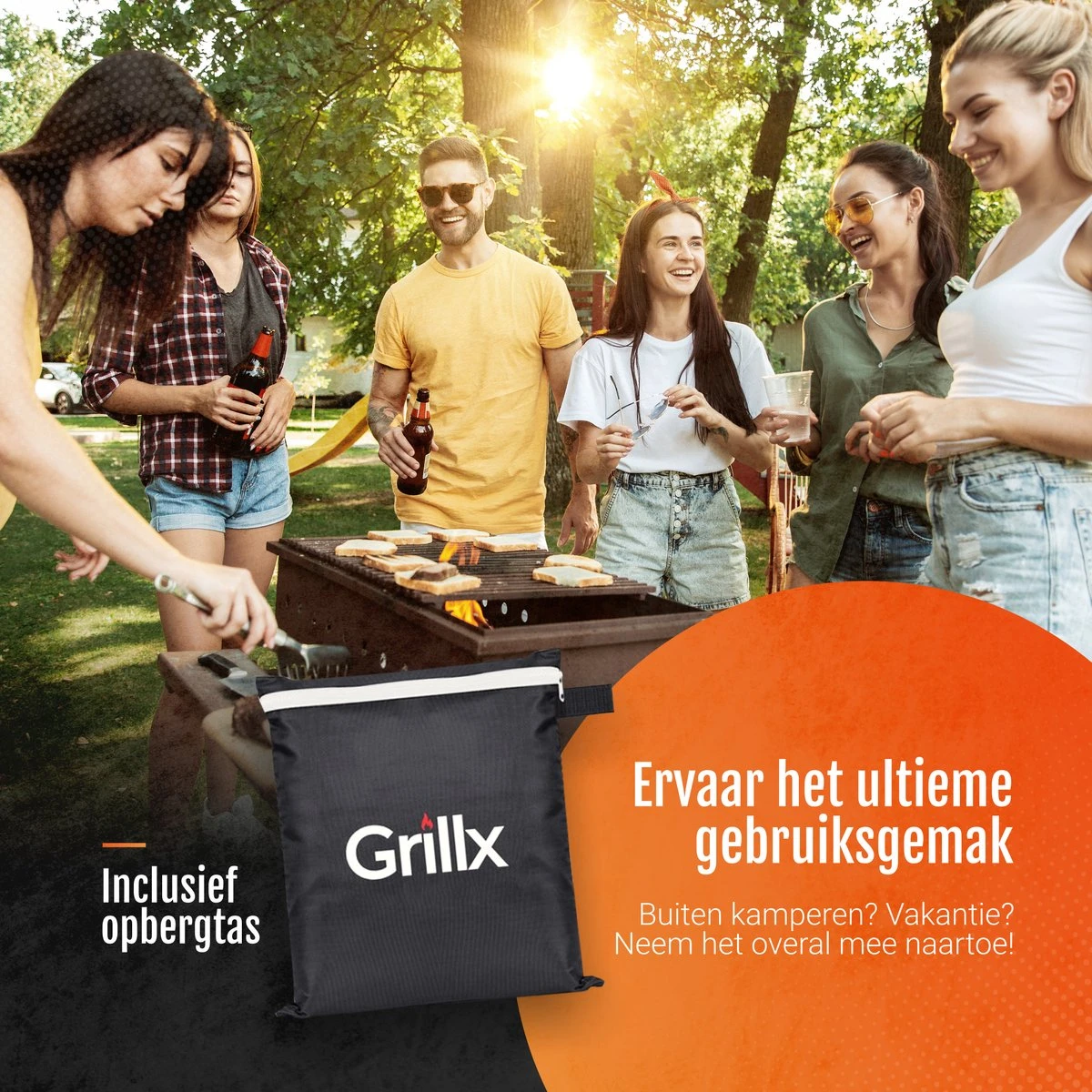 GrillX Barbecue Hoes - 170 X 61 X 117cm - BBQ Hoes Waterdicht - Beschermhoes Inclusief Trekkoord - BBQ Accesoires - Image 6