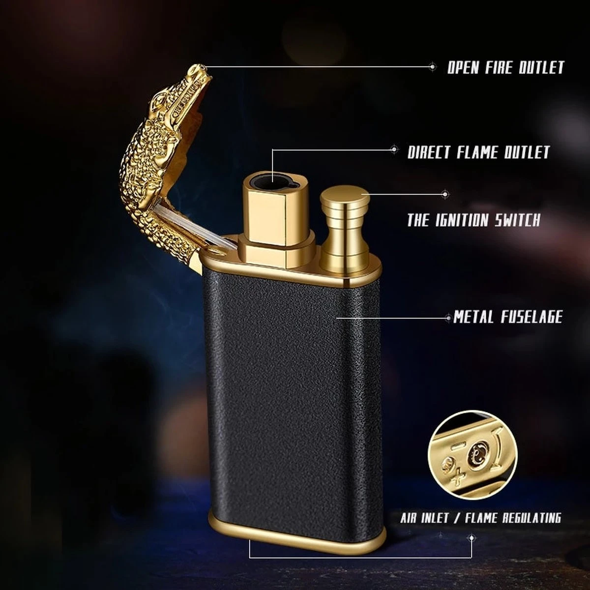 Dragon Lighter - Draak Aansteker - Dual Flame - Vuur Aansteker - Verschillende Vlamgrootte - Hervulbaar - WBV™ - Image 3