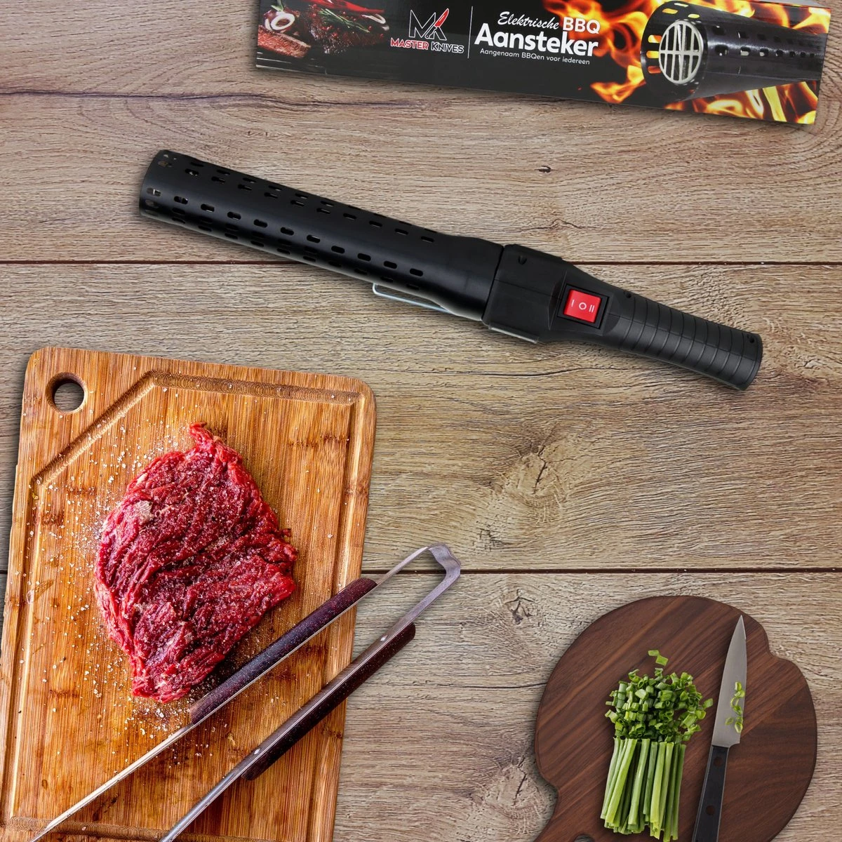 Master Knives BBQ Aansteker Electrisch - BBQ Accesoires - Zwarte BBQ Starter - Looftlighter - Image 7