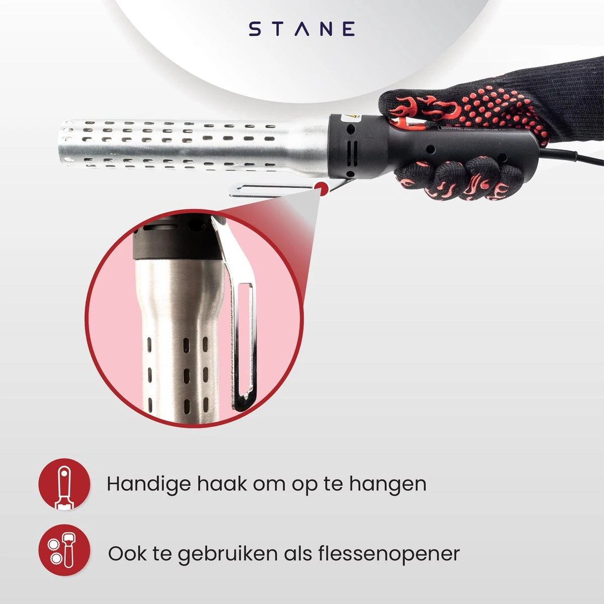 Bbq Aansteker Electrisch - Looftlighter - Bbq Starter - Bbq Accesoires - One Minute Lighter - Incl. Bbq Handschoenen - ®Stane - Image 4