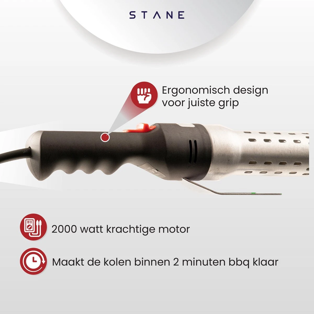 Bbq Aansteker Electrisch - Looftlighter - Bbq Starter - Bbq Accesoires - One Minute Lighter - Incl. Bbq Handschoenen - ®Stane - Image 6