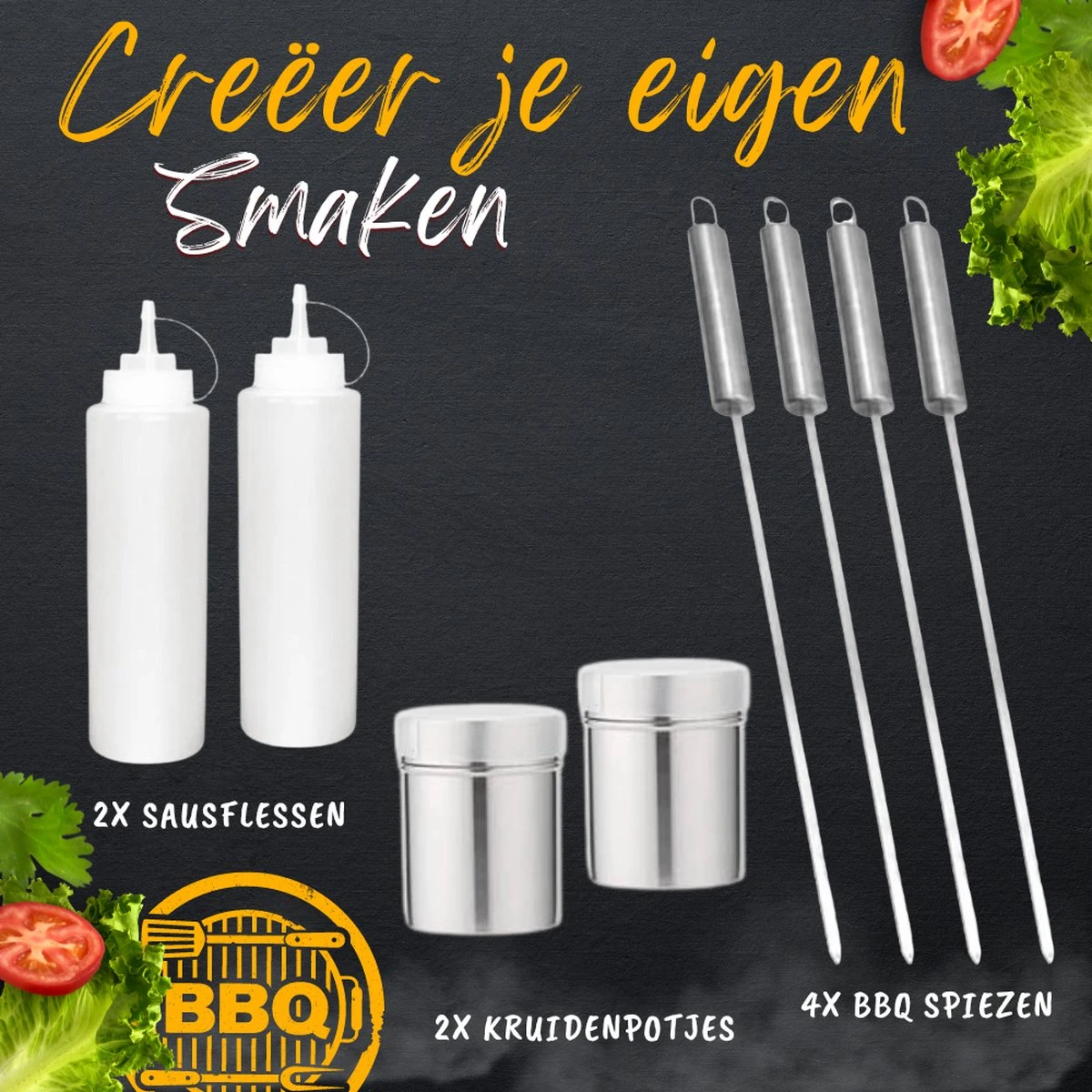 BBQ Gereedschapset - Opbergtas - BBQ Accessoires - BBQ Tang - BBQ Set - BBQ Borstel - BBQ Gereedschap - Roestvrij Staal - Image 5
