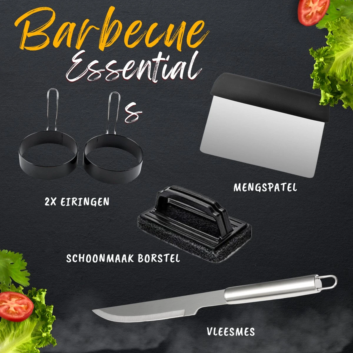 BBQ Gereedschapset - Opbergtas - BBQ Accessoires - BBQ Tang - BBQ Set - BBQ Borstel - BBQ Gereedschap - Roestvrij Staal - Image 6