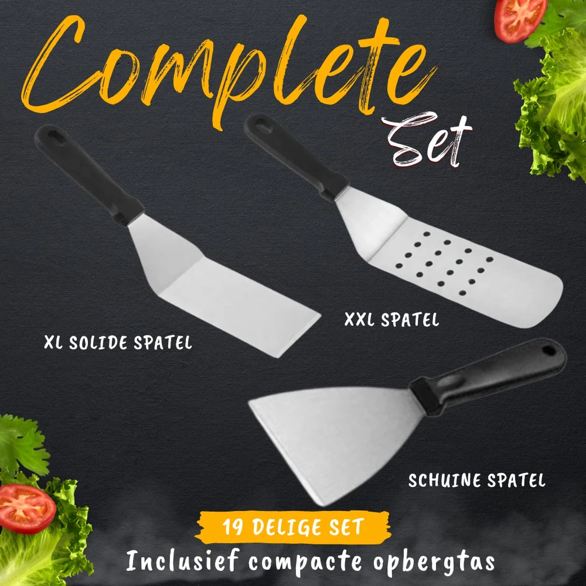 BBQ Gereedschapset - Opbergtas - BBQ Accessoires - BBQ Tang - BBQ Set - BBQ Borstel - BBQ Gereedschap - Roestvrij Staal - Image 7