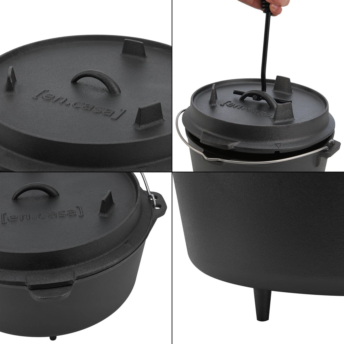 Dutch Oven Enkhuizen Met Deksel Gietijzer Zwart 4,2 L - Image 2