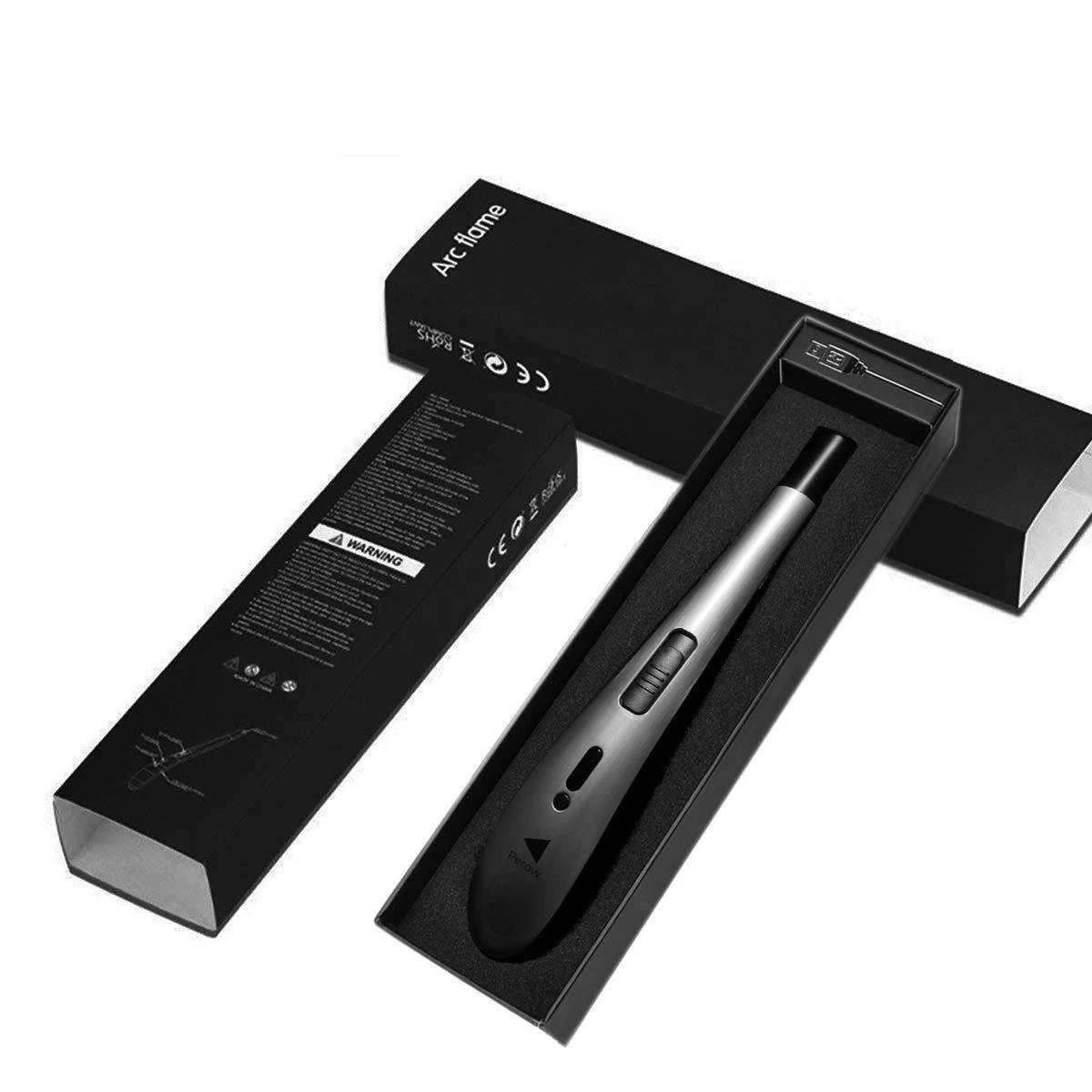 Oplaadbare Lange Elektrische Aansteker - Zilver - Duurzame Plasma Aansteker - Inclusief Cadeauverpakking - BBQ - Kaarsen - Image 5