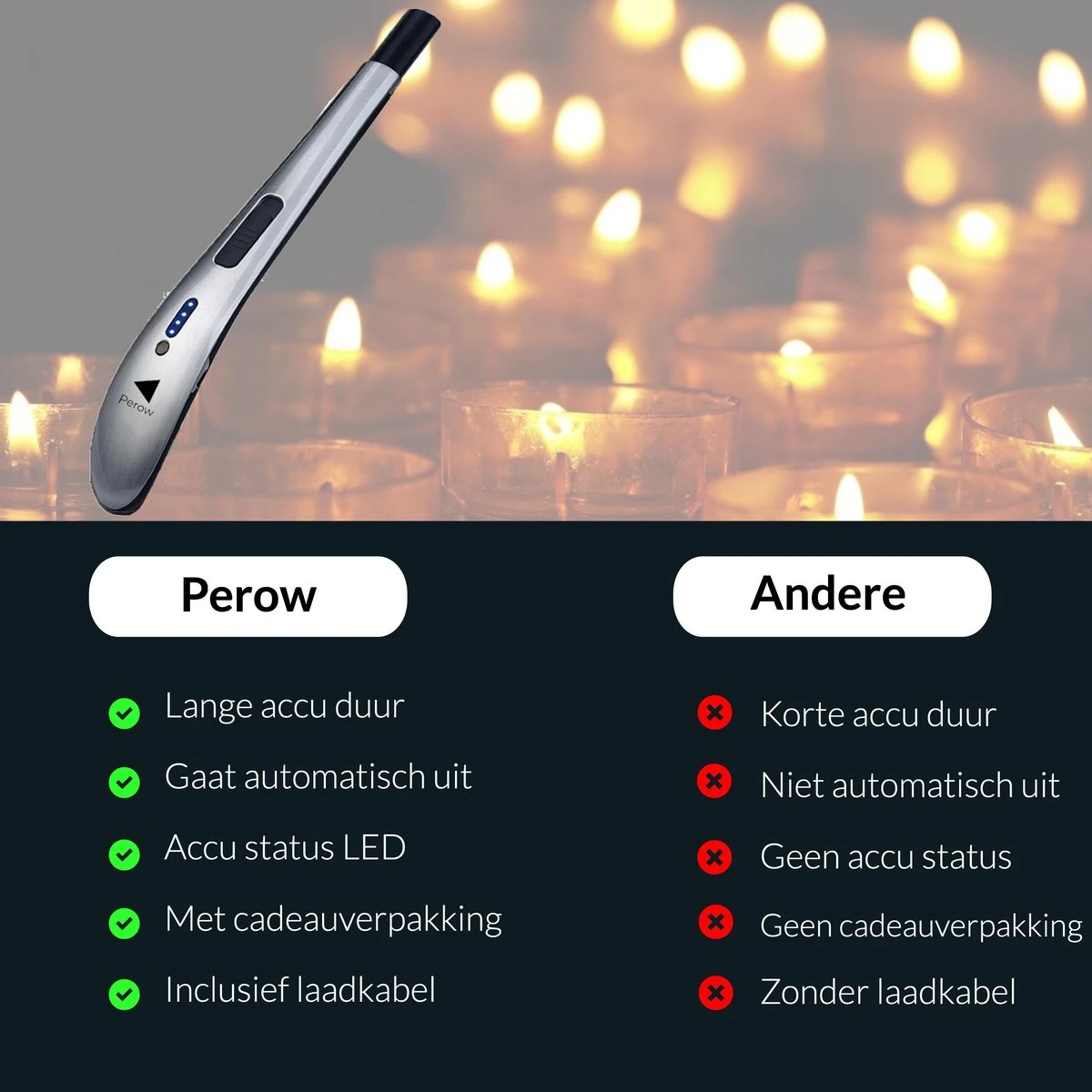 Oplaadbare Lange Elektrische Aansteker - Zilver - Duurzame Plasma Aansteker - Inclusief Cadeauverpakking - BBQ - Kaarsen - Image 7