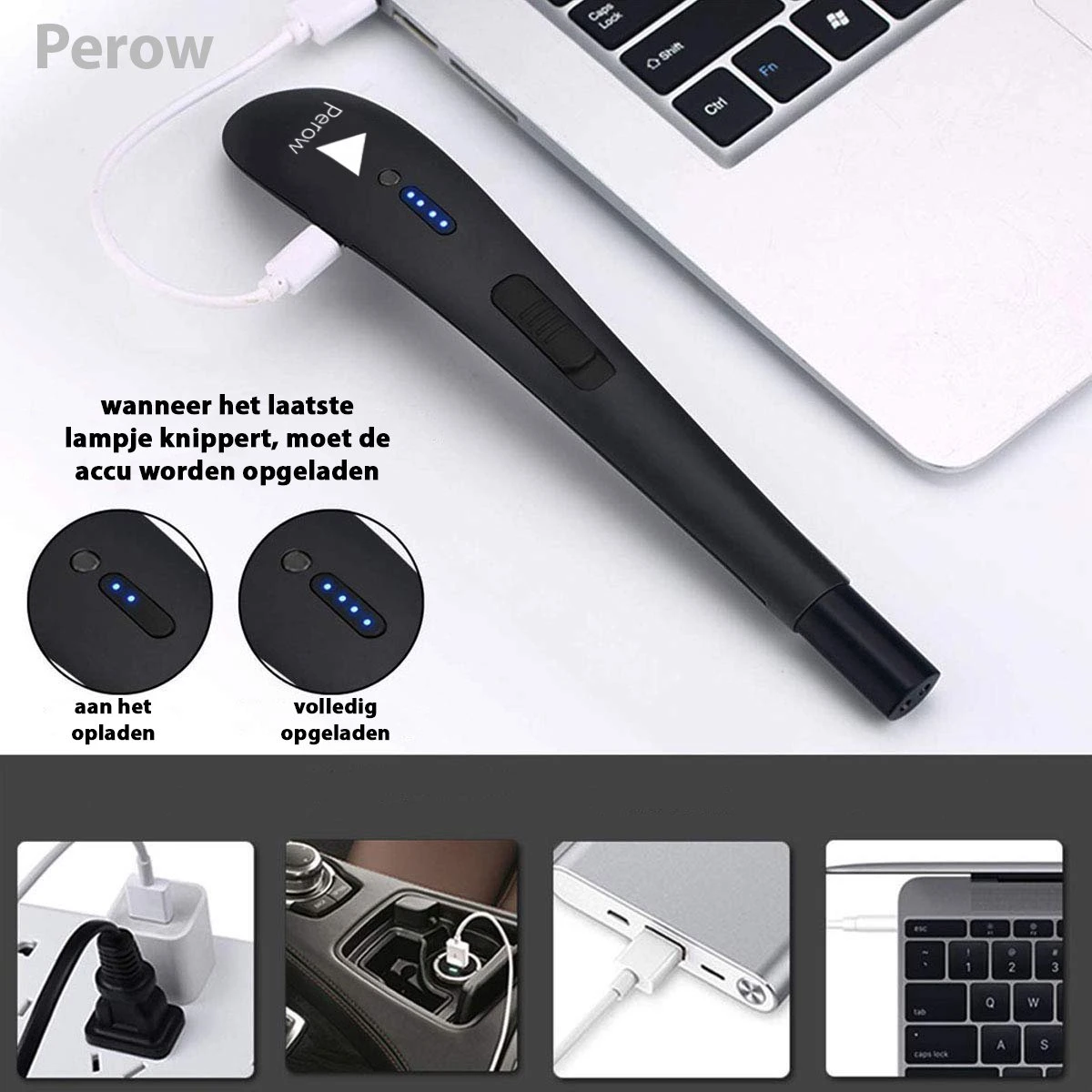 Oplaadbare Lange Elektrische Aansteker - Zwart - Duurzame Plasma Aansteker - Inclusief Cadeauverpakking - BBQ - Kaarsen - Image 6