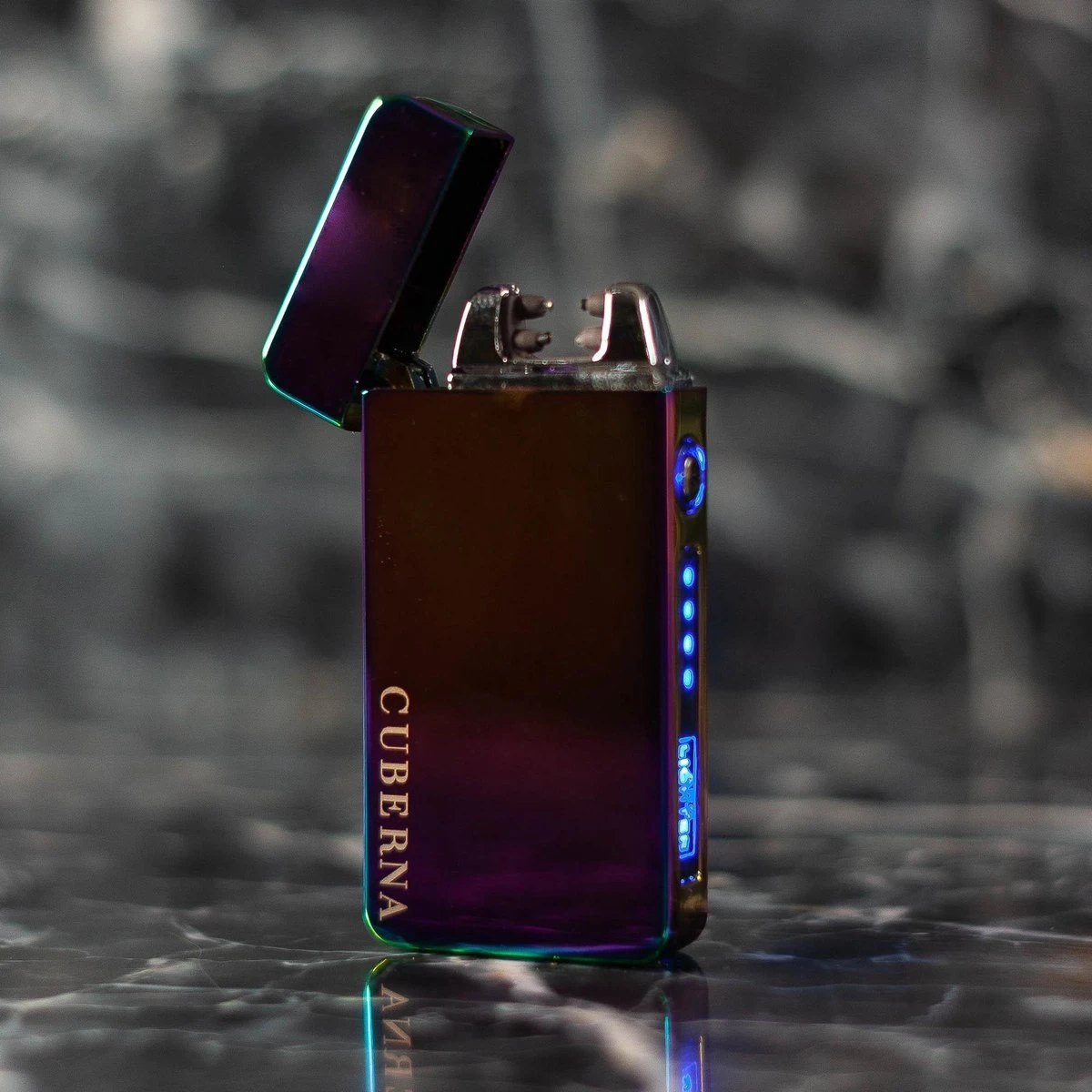 Merkloos Cuberna Elektrische Plasma USB Aansteker Met Batterij Indicator Rainbow - Wind En Storm Bestendig - Geschikt Voor Kaarsen, Vuurwerk, Sigaretten En BBQ - Image 5