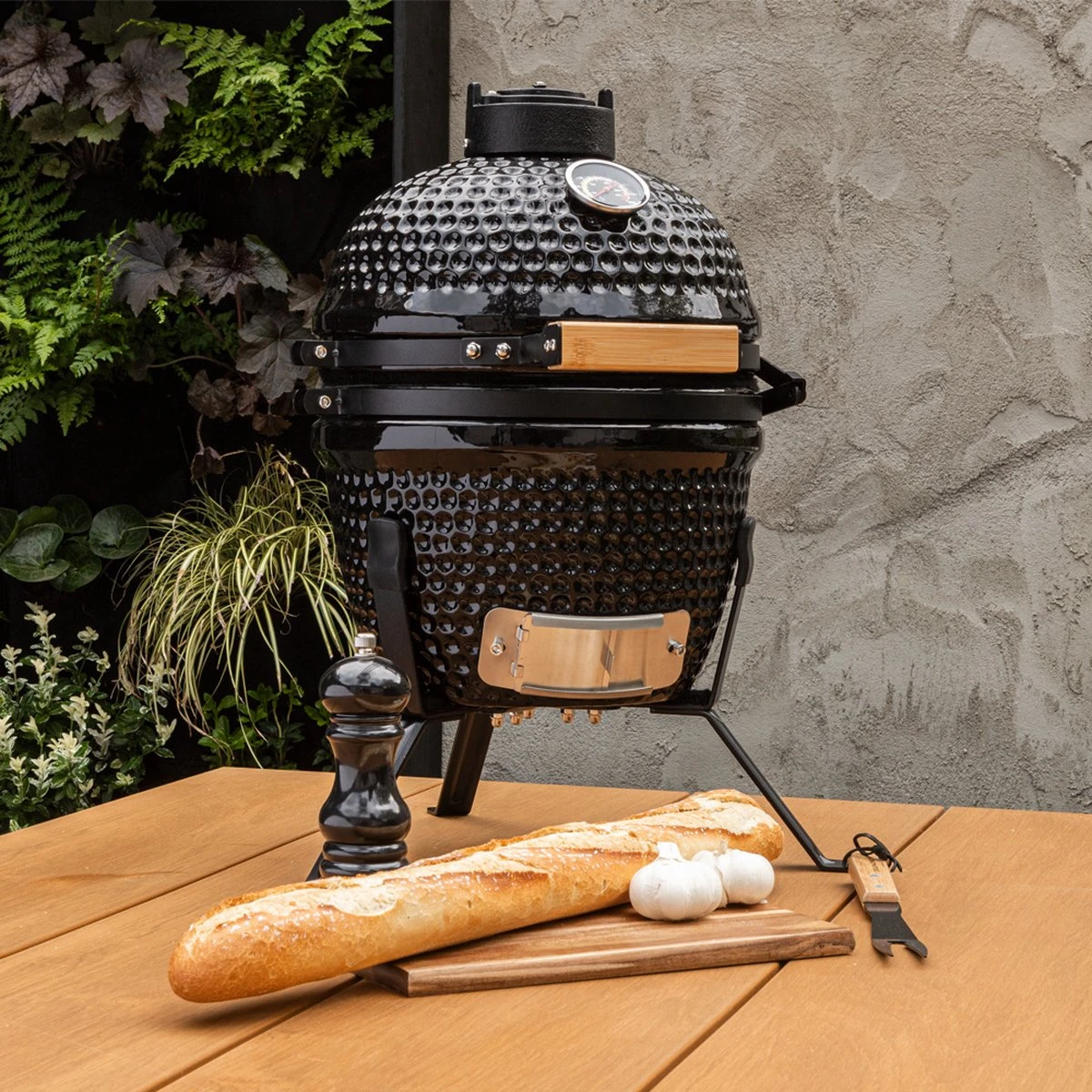 BluMill Kamado BBQ Egg - Kamado 13 Inch - Incl. Vlees Thermometer - Houtskoolbarbecues - Zwart - Ø 27cm - Image 13