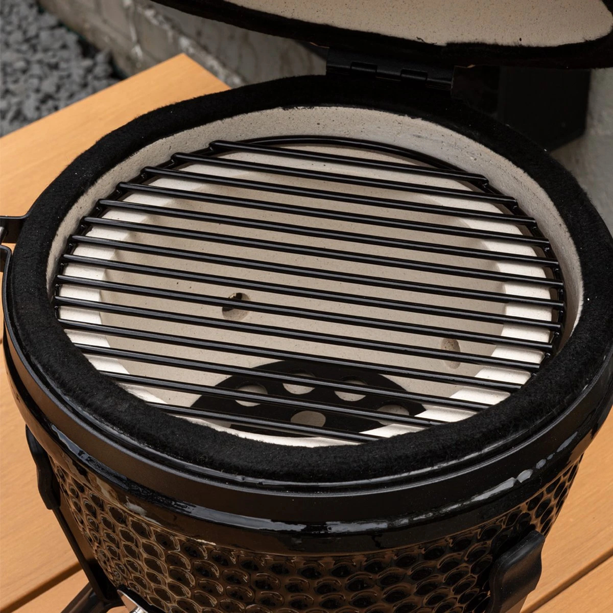 BluMill Kamado BBQ Egg - Kamado 13 Inch - Incl. Vlees Thermometer - Houtskoolbarbecues - Zwart - Ø 27cm - Image 14