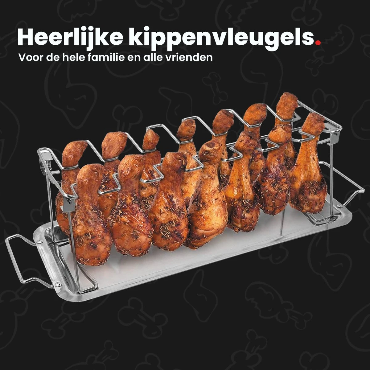 GrillX Kippenvleugelhouder - Kiphouder Voor BBQ & Oven - RVS - BBQ Accesoires - Image 5