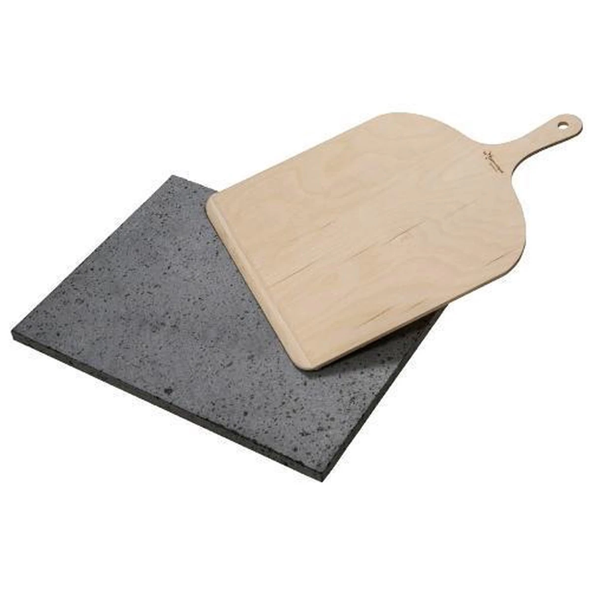 ETNA Pizza Set - Grote Pizzasteen & GRATIS Pizzaschep - 30 Cm X 38 Cm - Echt Italiaanse Pizzasteen - Broodbaksteen - BBQ Pizzasteen - Gemaakt Van Lavasteen Uit De Etna - Non-stick - Eppicotispai - Image 2