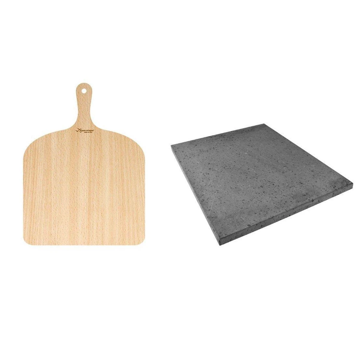 ETNA Pizza Set - Grote Pizzasteen & GRATIS Pizzaschep - 30 Cm X 38 Cm - Echt Italiaanse Pizzasteen - Broodbaksteen - BBQ Pizzasteen - Gemaakt Van Lavasteen Uit De Etna - Non-stick - Eppicotispai - Image 4