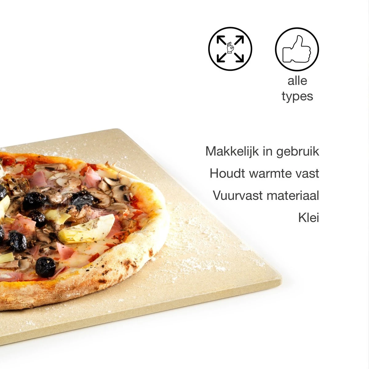 Barbecook BBQ Pizzaplaat - Pizzasteen - Voor Barbecue - Rechthoekig - 43 X 35 Cm - Image 3