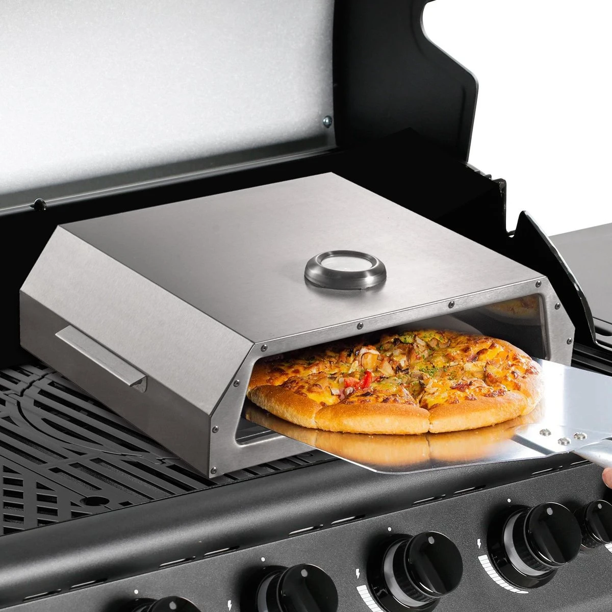 Bighorn Pizzaoven Met Pizzasteen Voor Barbecue - Grilloven - Draagbare - Edelstaal - Image 2