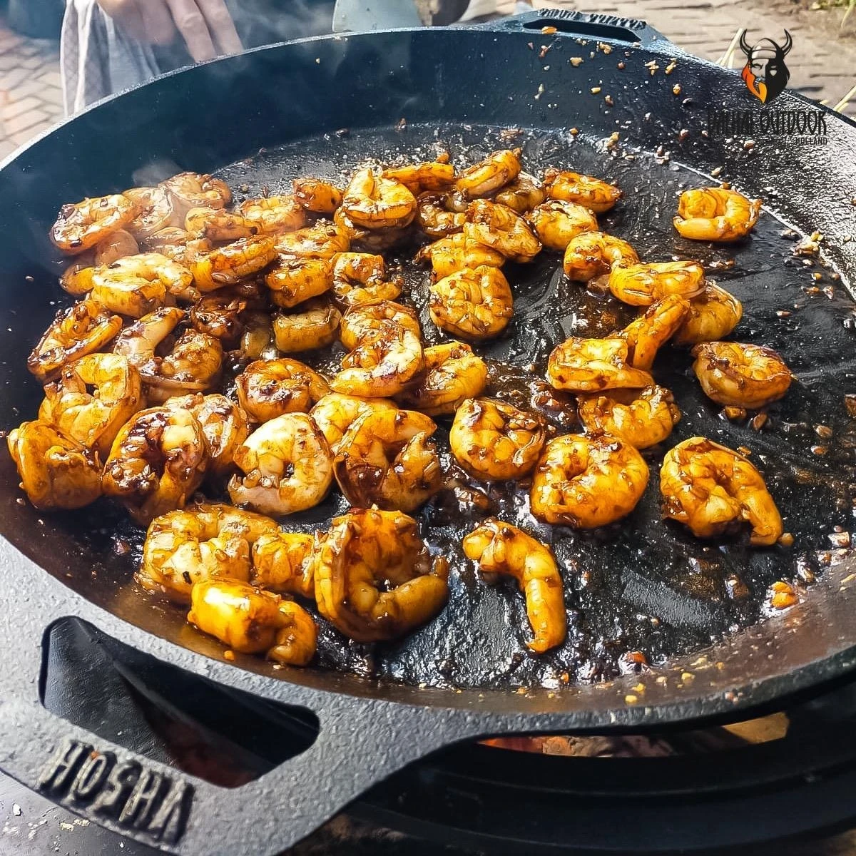 Valhal Outdoor Skillet / Plancha / Koekenpan - Gietijzer - Diameter 35cm, Twee Handvatten, VH35F - Image 7