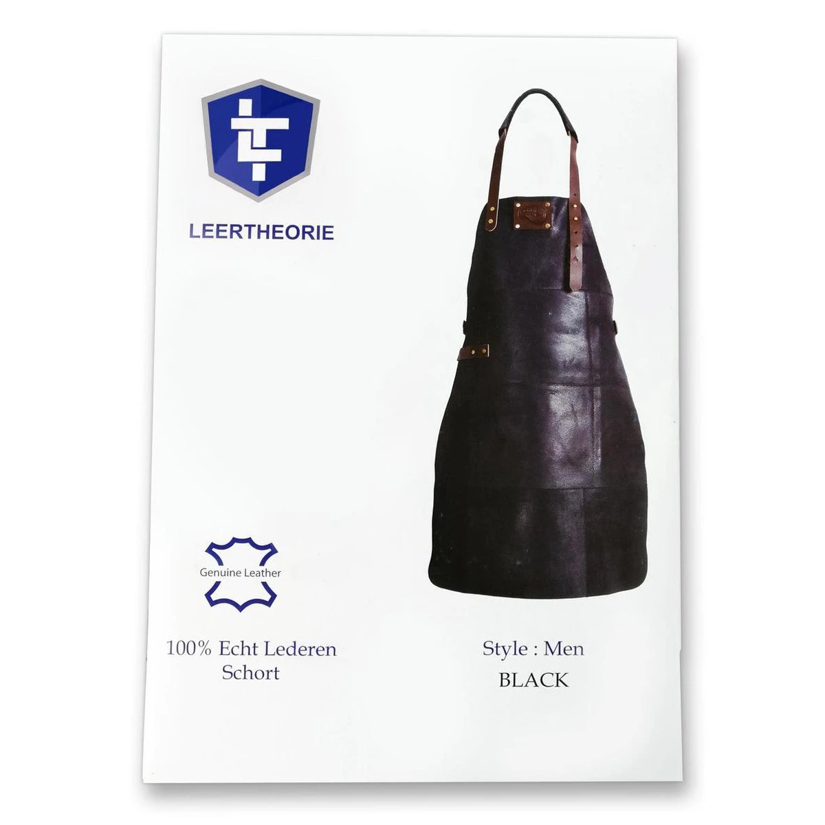 Leren Schort Luxe - Lederen Schort - ZWART - Kokschort - Kookschort - BBQ Schort - Vaderdag - Stoer Cadeau Voor Man Vader Opa Papa - Image 5