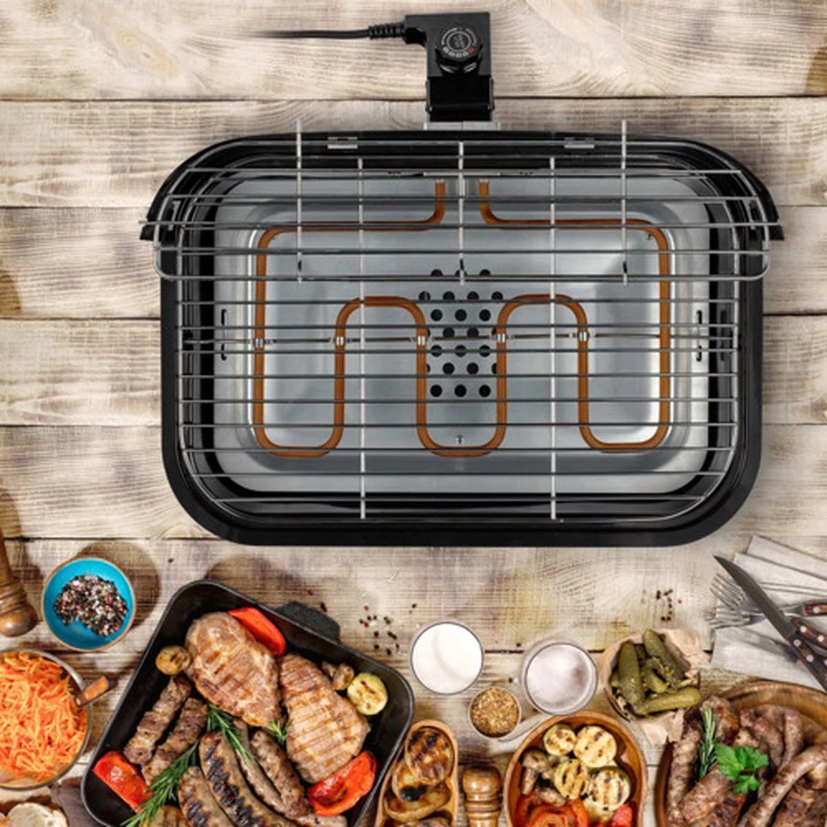 Princess 112252 Hybride Barbecue – Elektrische BBQ - Tafelmodel - 2000W - 44x 29cm - Gebruik Elektrisch Of Met Kolen - Image 20