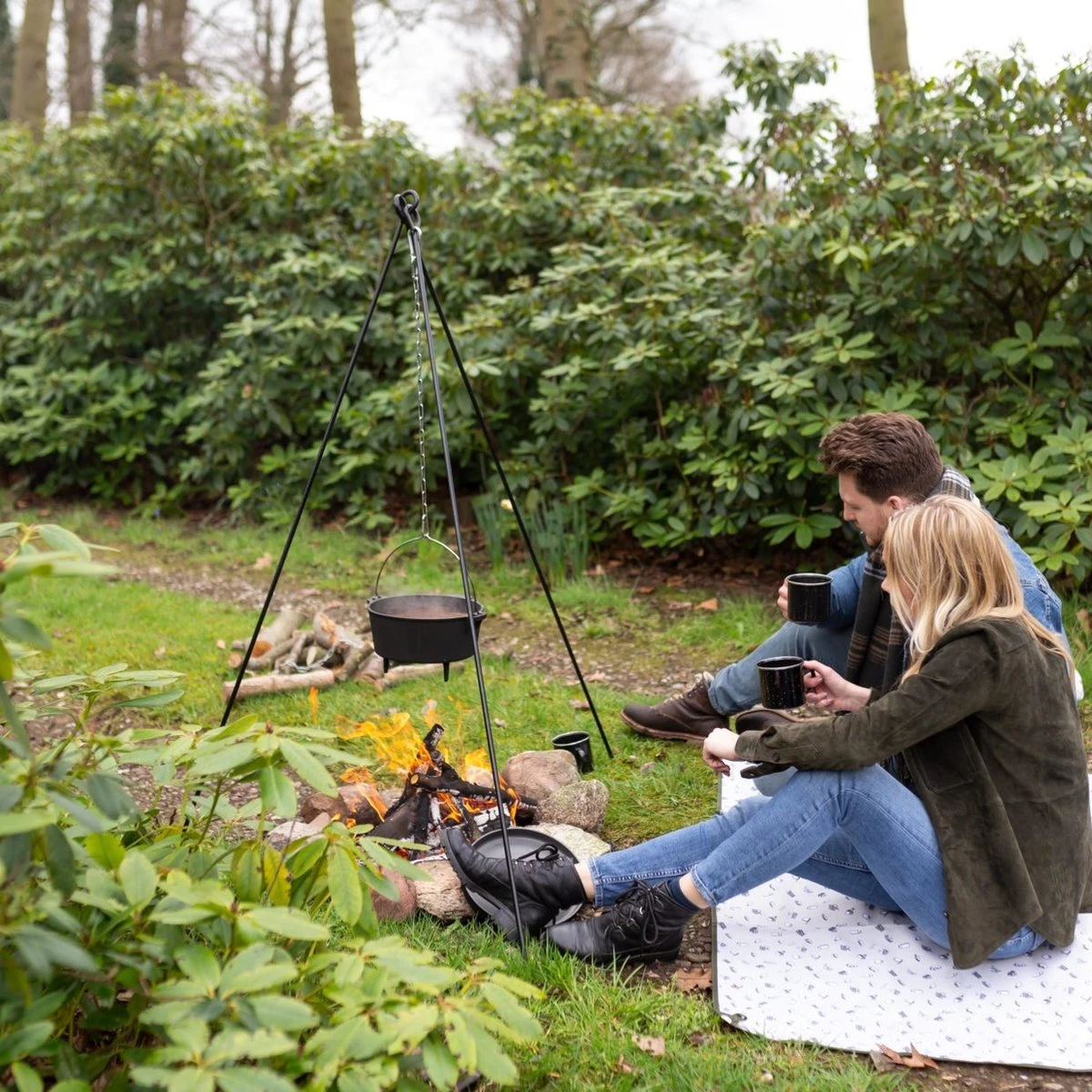 Esschert Design - Driepoot Met Ketting - Haardvuur Accessoires - Staal - Zwart - Image 6