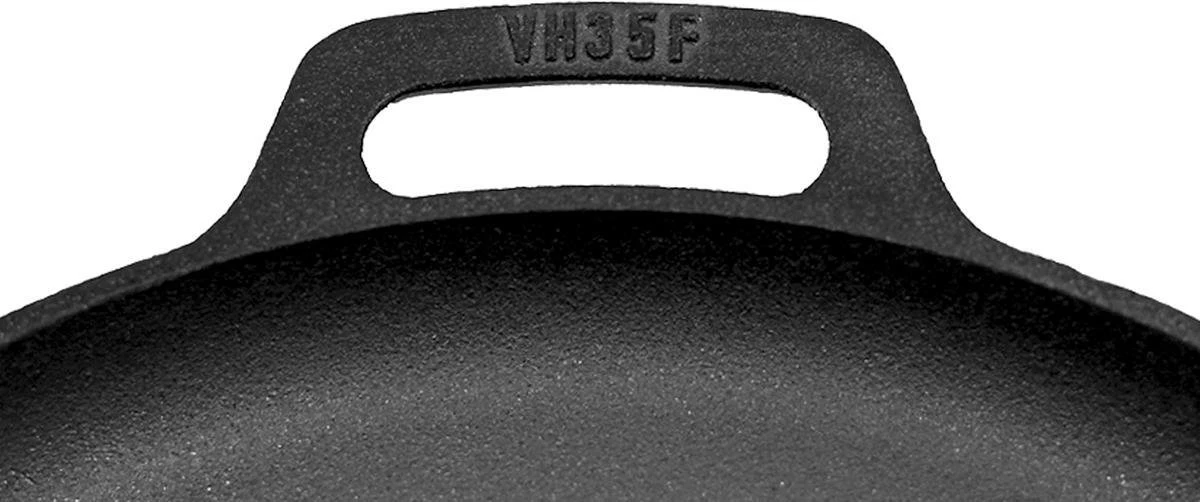 Valhal Outdoor Skillet / Plancha / Koekenpan - Gietijzer - Diameter 35cm, Twee Handvatten, VH35F - Image 5