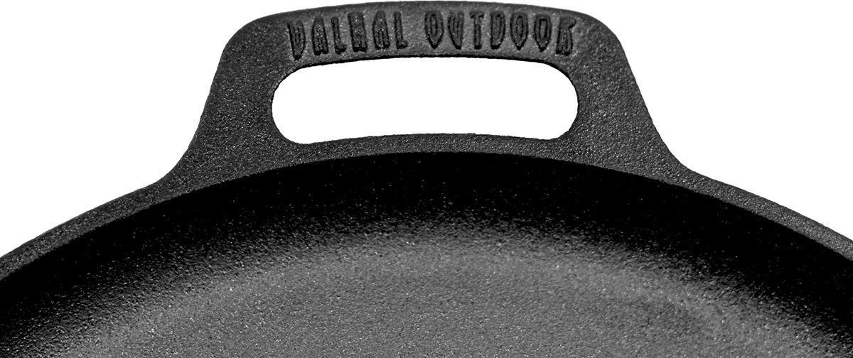 Valhal Outdoor Skillet / Plancha / Koekenpan - Gietijzer - Diameter 35cm, Twee Handvatten, VH35F - Image 3
