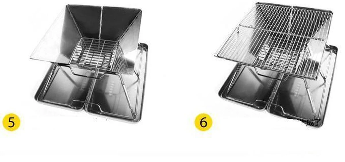 United Entertainment - Opvouwbare Houtskoolbarbecue - RVS - Met Koffer En Draagtas - Image 11