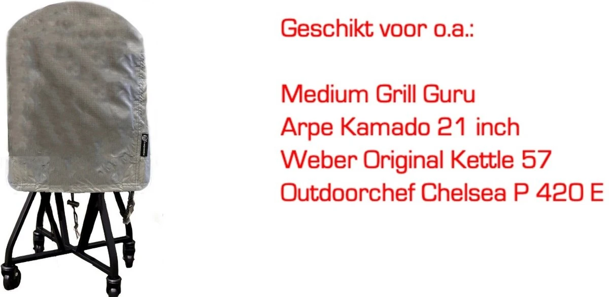 COVER UP HOC Diamond Bbq Hoes Rond - 70x80 Cm - Waterdicht Met Stormbanden En Trekkoord - Geschikt Voor O.a. Kamado, Big Green Egg, Grill Guru, The Bastard, Patton,Weber - Image 5
