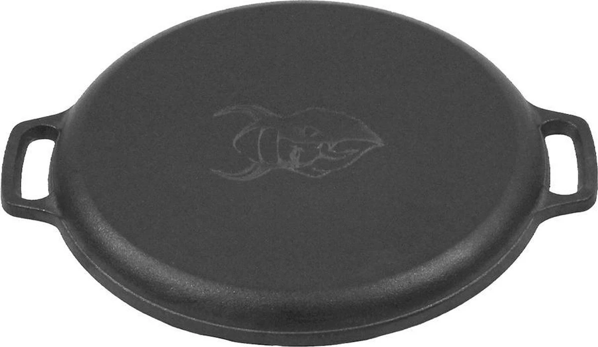 Valhal Outdoor Skillet / Plancha / Koekenpan - Gietijzer - Diameter 35cm, Twee Handvatten, VH35F - Image 13
