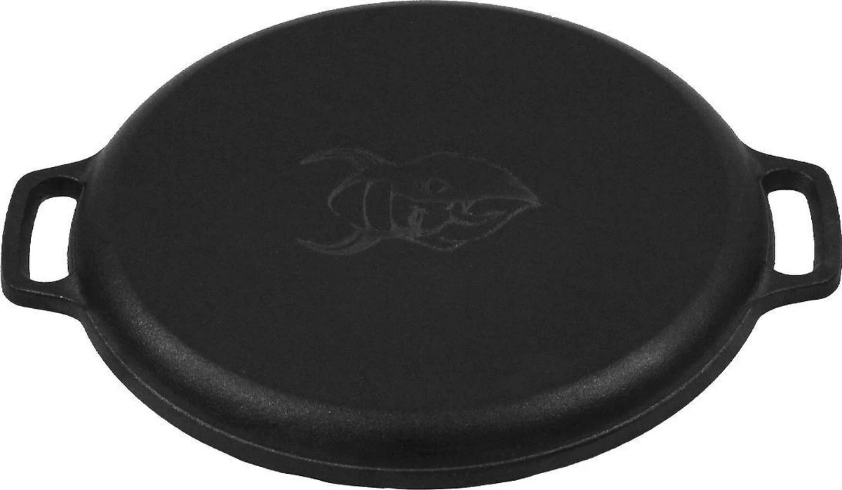 Valhal Outdoor Skillet / Plancha / Koekenpan - Gietijzer - Diameter 35cm, Twee Handvatten, VH35F - Image 12