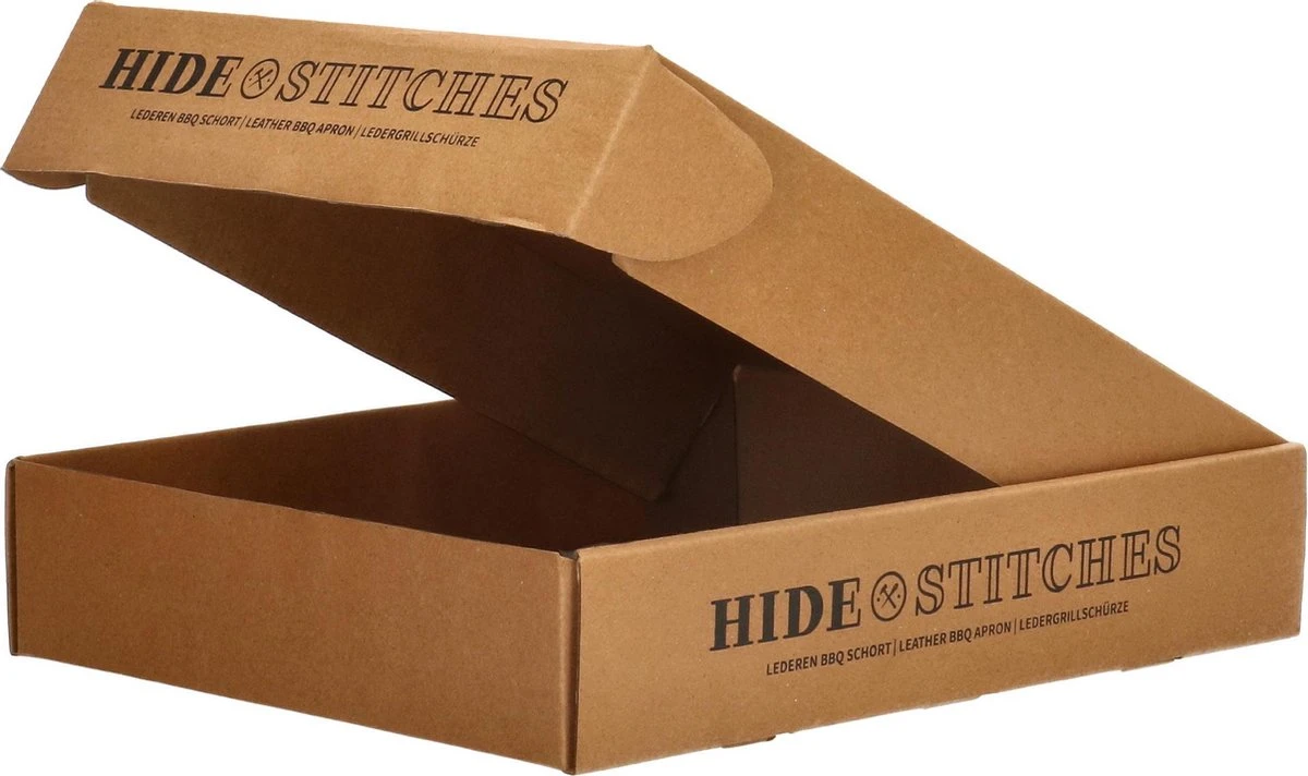 Old West BBQ Schort Barbecue Schort Leer - Zwart - Image 8