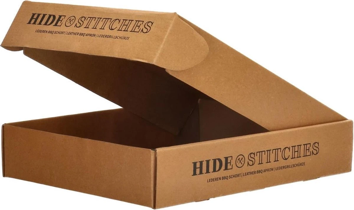 Old West BBQ Schort Barbecue Schort Leer - Cognac Bruin - Image 4