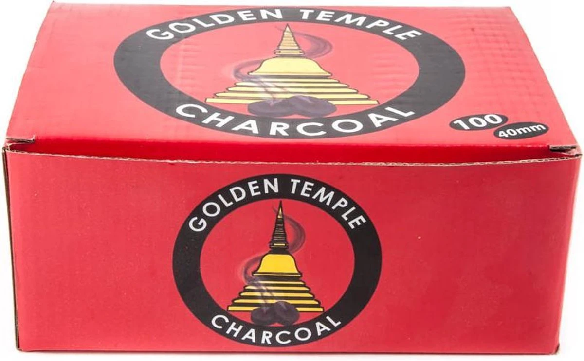 Houtskool Tabletten - Golden Temple - 3.3cm - 100 Stuks - Image 2