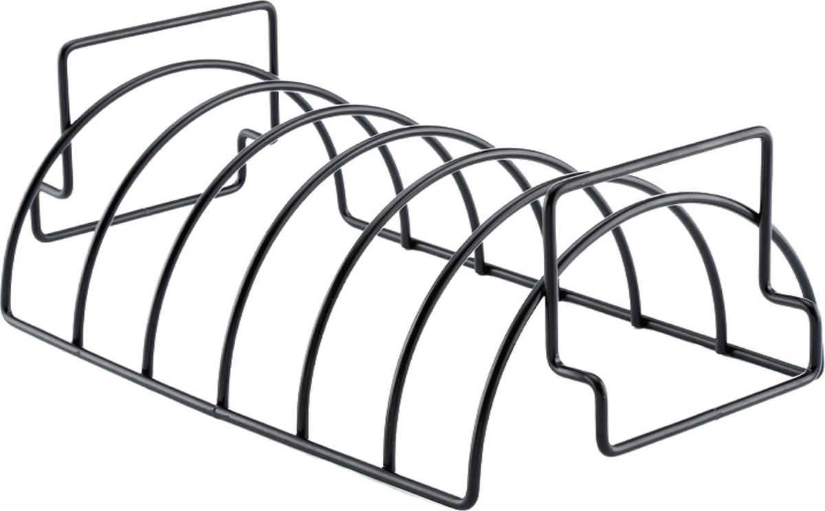 PROKING Sparerib Barbecue Rek – BBQ Accessoires – Inclusief Sparerib Recept – Anti-aanbak Lag – 35 X 19.5 X 11.5 CM - Image 2