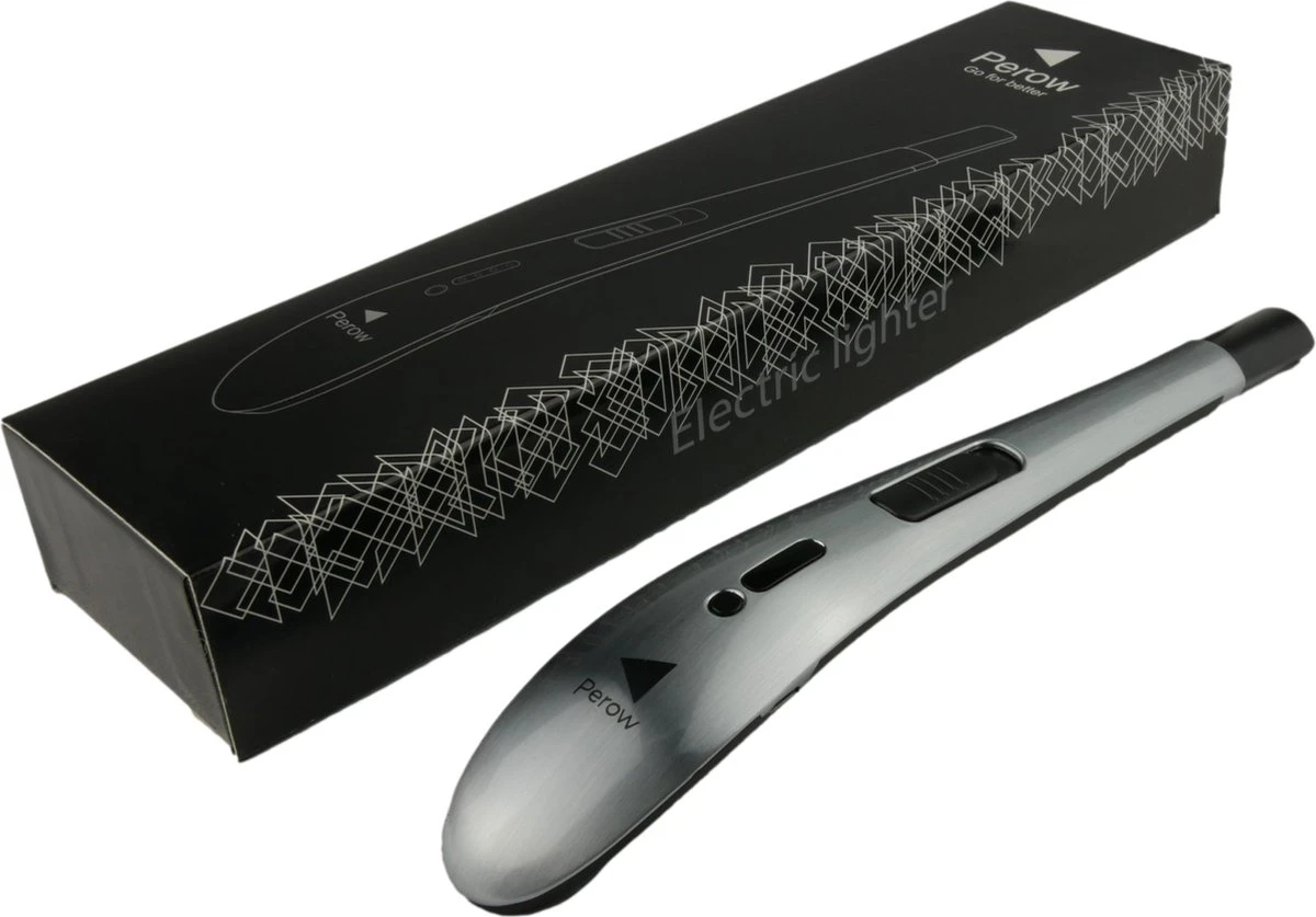 Oplaadbare Lange Elektrische Aansteker - Zilver - Duurzame Plasma Aansteker - Inclusief Cadeauverpakking - BBQ - Kaarsen - Image 6